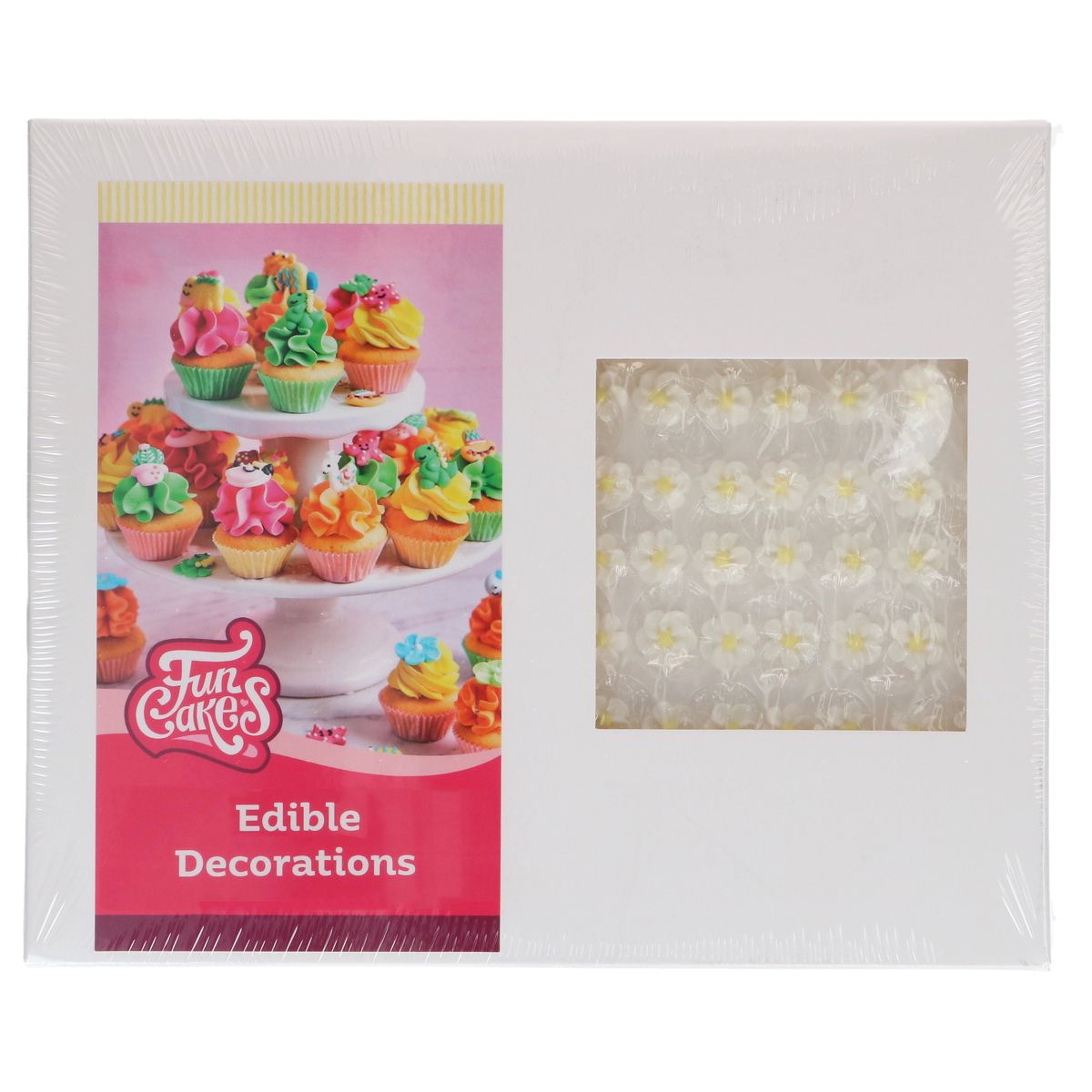 FunCakes - Sukker Dekorationer Blomster, Mix Hvid/Gul 492 stk