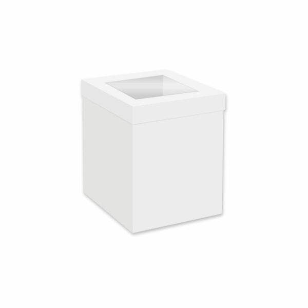 Simply Making - Kageboks Med Vindue, Hvid 20x20x25 cm