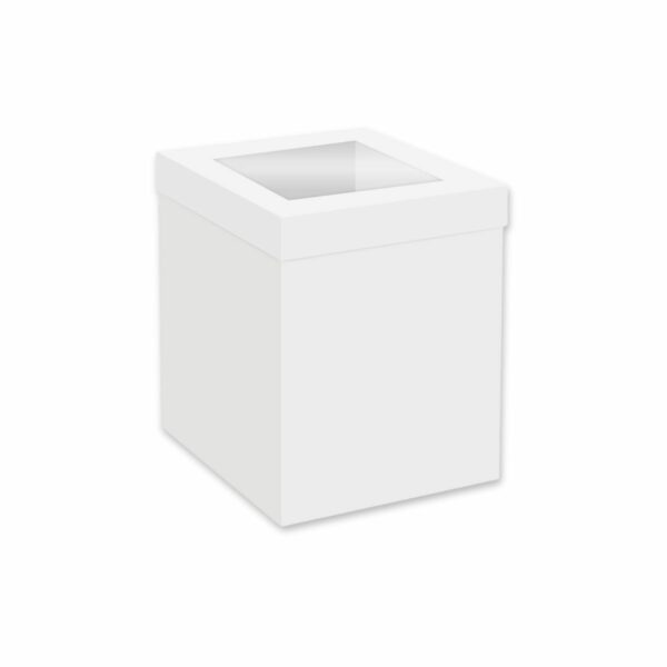 Simply Making - Høj Kageboks Med Vindue, Hvid 30x30x30 cm