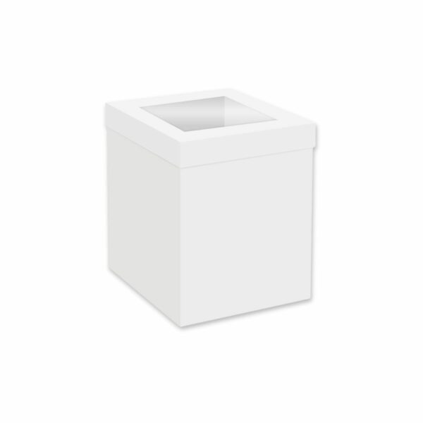 Simply Making - Kageboks Med Vindue, Hvid 25x25x25cm