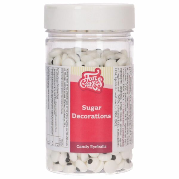 FunCakes - Sukker Dekorationer Runde Øjne, 200g