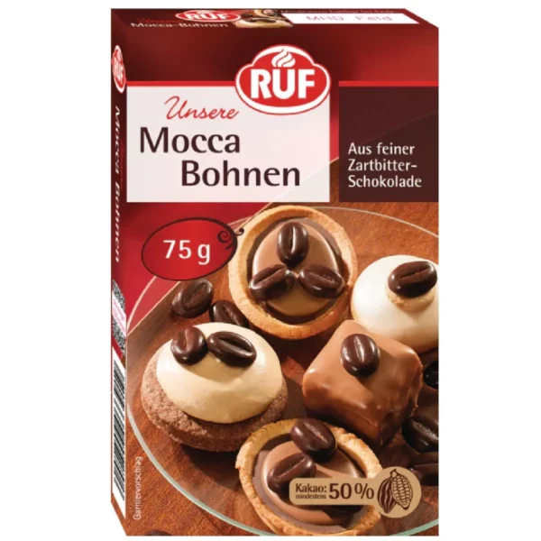 RUF - Chokolade Kaffebønner, 75g