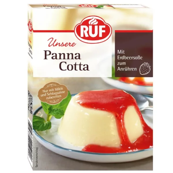 RUF - Panna Cotta med Jordbærsauce, 90g