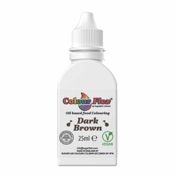 Sugarflair - Colourflex Oil, Dark Brown 25ml