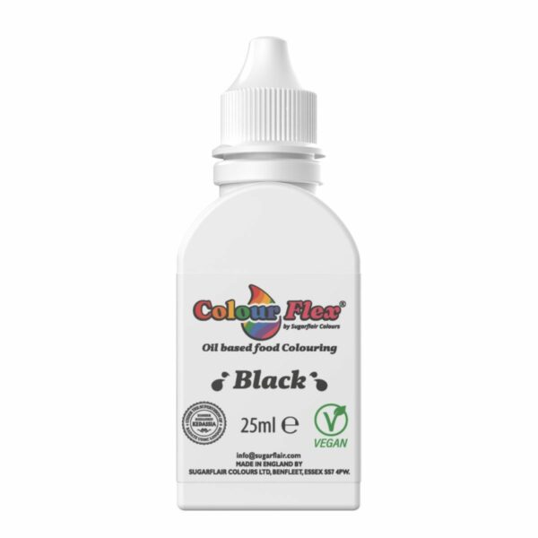 Sugarflair - Colourflex Oil, Black, 25ml