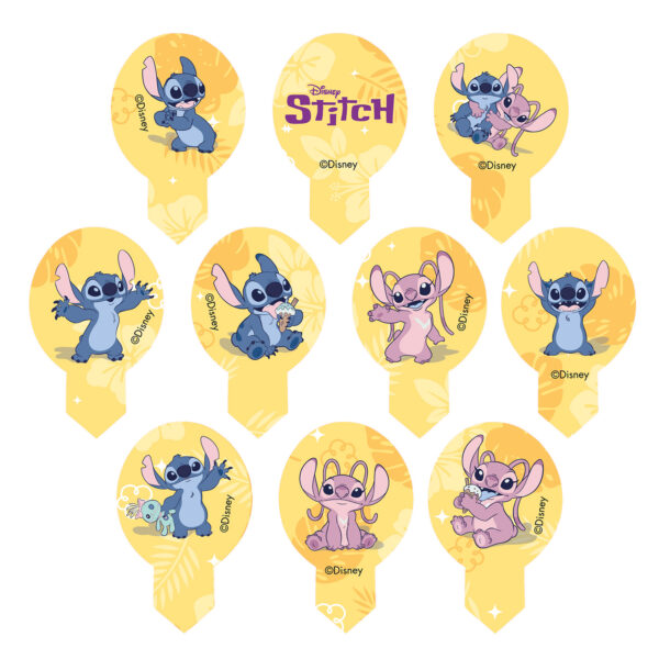 Dekora - Disney Stitch, Kage Print Toppers 10 stk