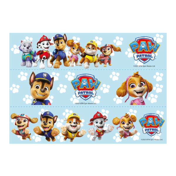 Dekora - Paw Patrol, Ribbons Fondantdekoration A5 14,8 x 21 cm