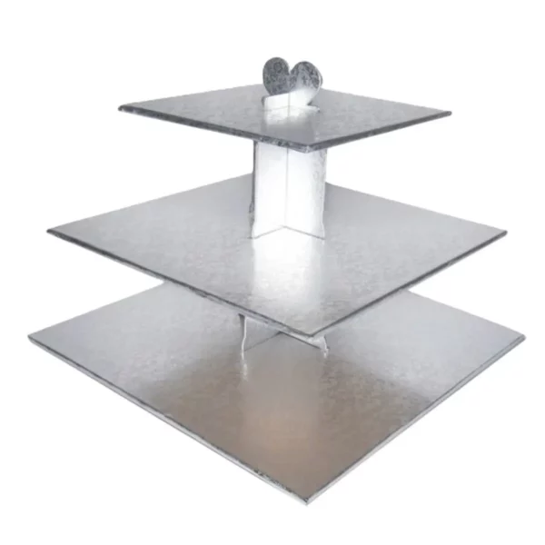 Patis Decor - Cupcake Stand/Opsats, Firkantet 3 etager