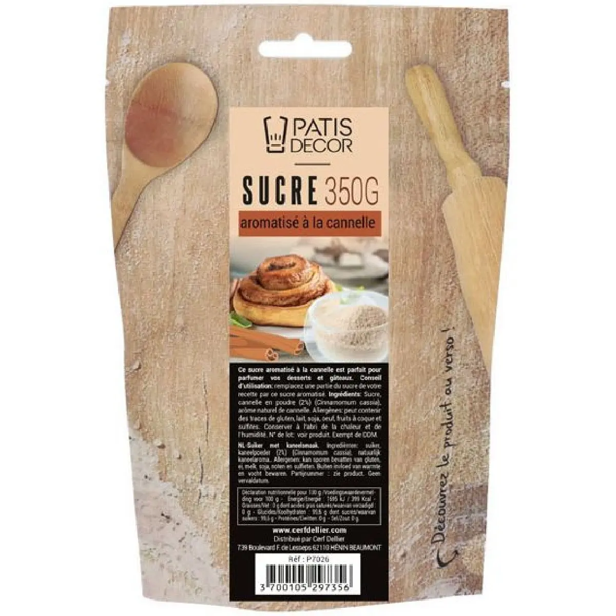 Patis Decor - Kanel Sukker, 350g