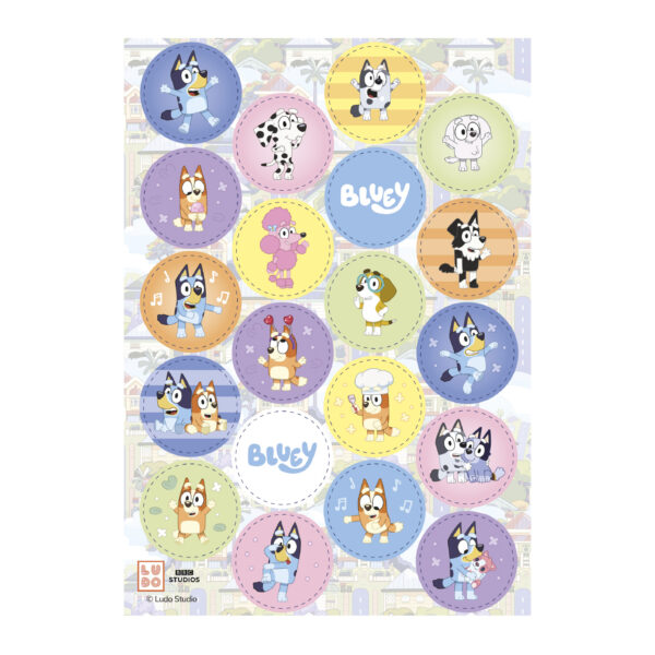 Dekora - Bluey & Bingo, Mini Kageprint Ø3,4 cm