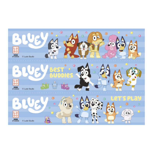 Dekora - Bluey & Bingo, Ribbons Fondantbånd A5 (14,8 x 21 cm)