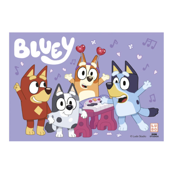 Dekora - Bluey & Bingo, Spiseligt Kageprint A5 14,8 x 21 cm