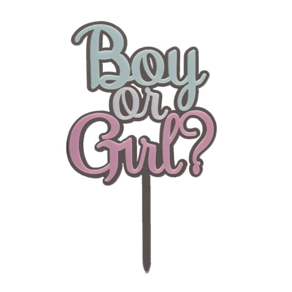 Dekora - Boy or Girl, Cake Topper 16,5 x 10,5 cm