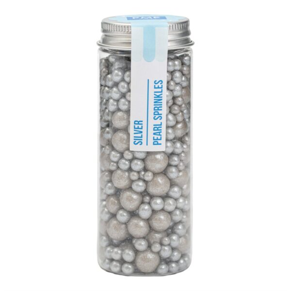 PME - Cake Mixed Size Pearl Sprinkles, Silver 76 g