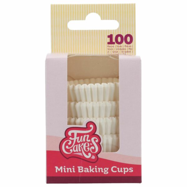 FunCakes - Mini Muffinsforme, Hvid 100 stk