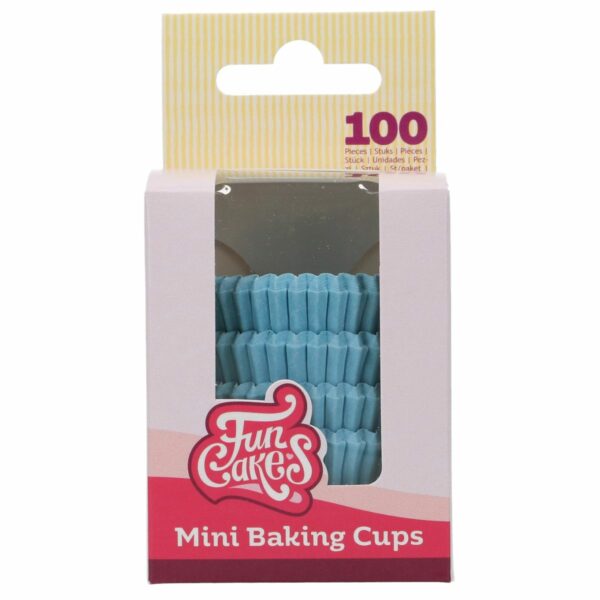 FunCakes - Mini Muffinsforme, Lyseblå 100 stk