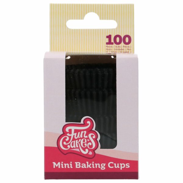 FunCakes - Mini Muffinsforme, Sort 100 stk