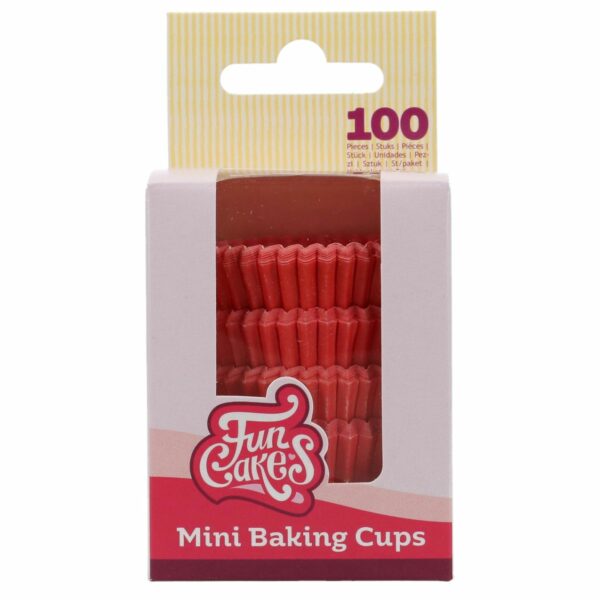 FunCakes - Mini Muffinsforme, Rød 100 stk