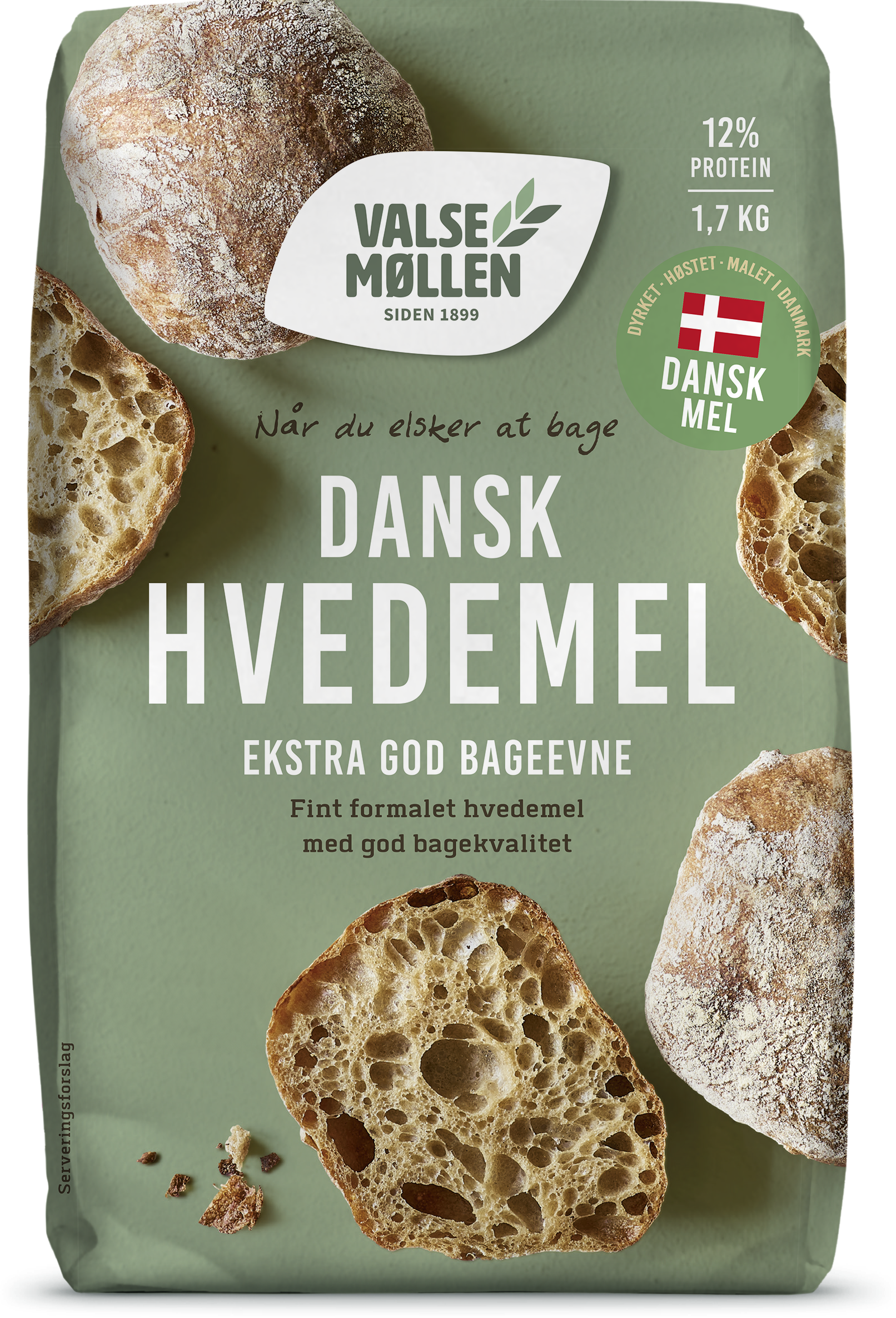 Dansk Hvedemel 1,7 kg - Valsemøllen