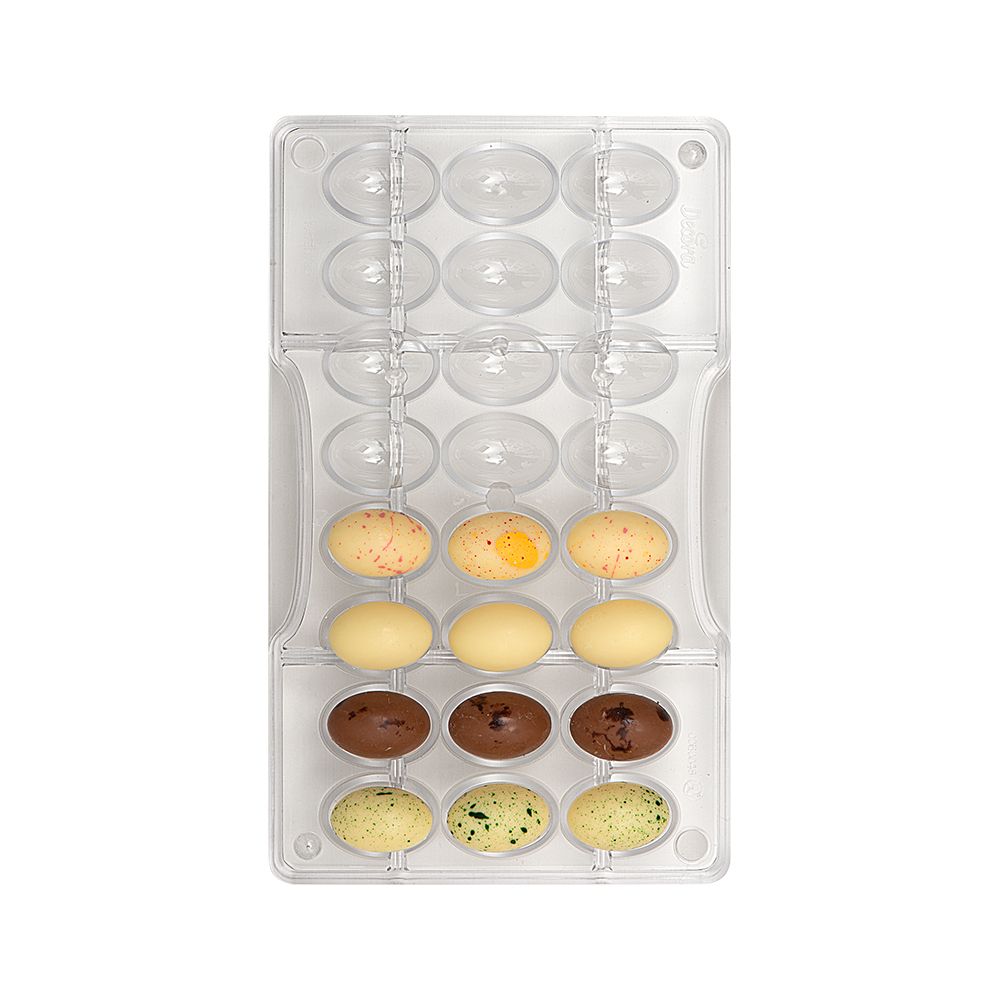 Billede af Professionel chokoladeform i polycarbonat - Eggs 24 stk