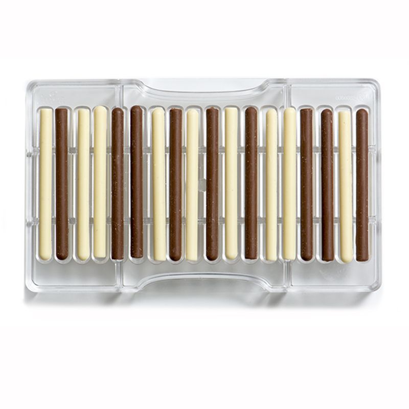 Se Professionel chokoladeform i polycarbonat - Cigar 18 stk hos BageTid.dk