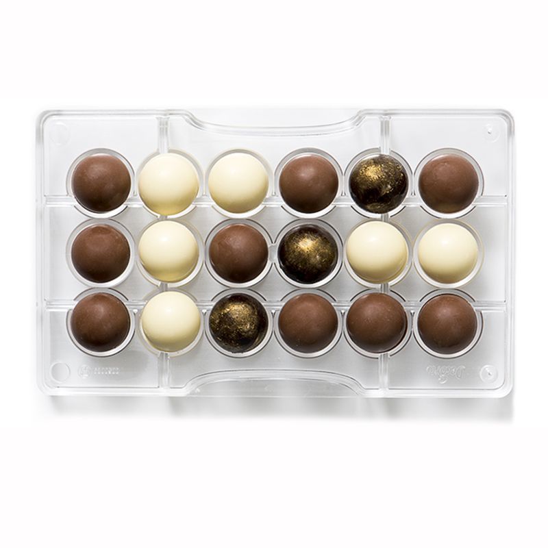 Professionel chokoladeform i polycarbonat - Half sphere Ø2,5 cm