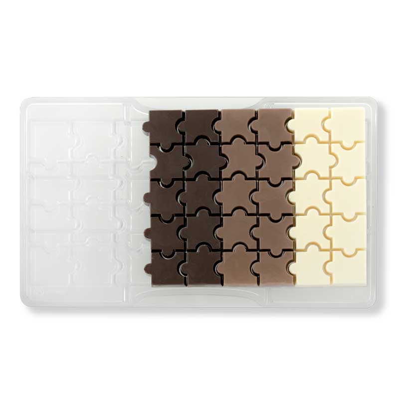 Billede af Professionel chokoladeform i polycarbonat - Puzzle