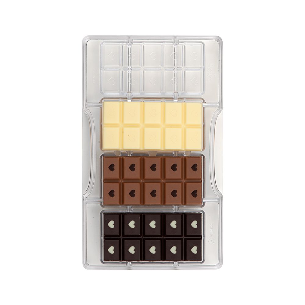 Professionel chokoladeform i polycarbonat - Tablet The Love