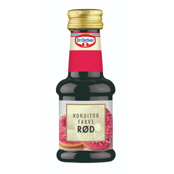 Konditorfarve Rød 38 ml – Dr. Oetker