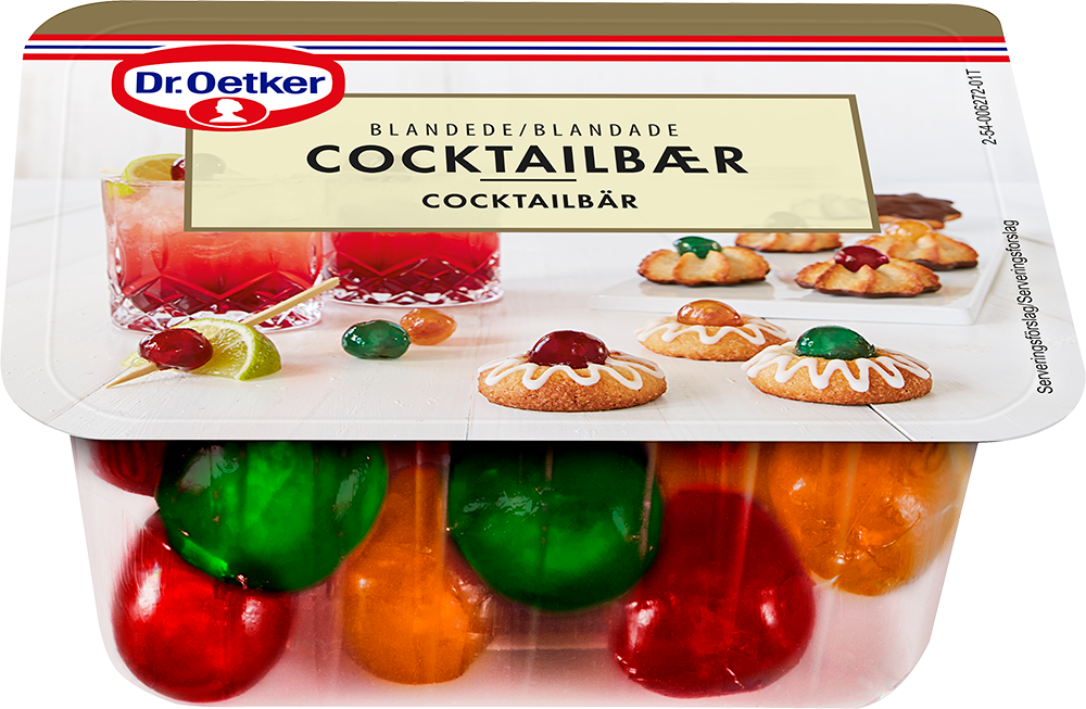 Se Blandede Cocktailbær 100 g - Dr. Oetker hos BageTid.dk
