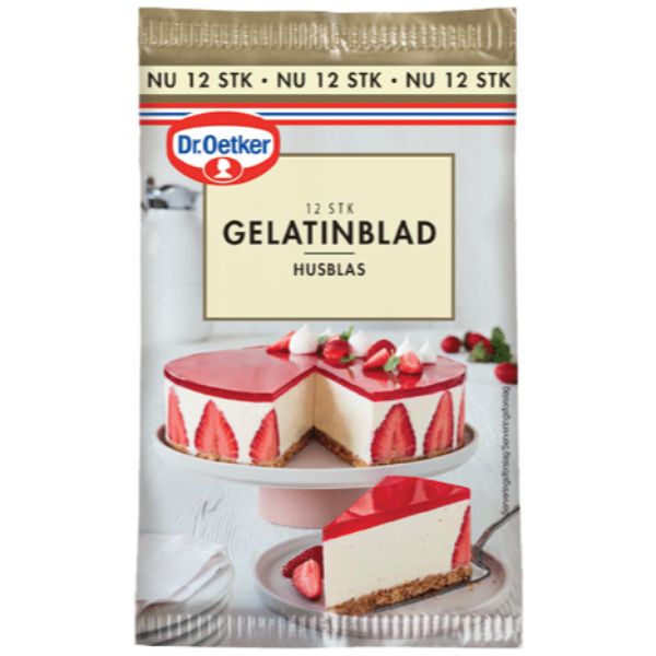 Se Gelatinblad 12 stk - Dr. Oetker hos BageTid.dk