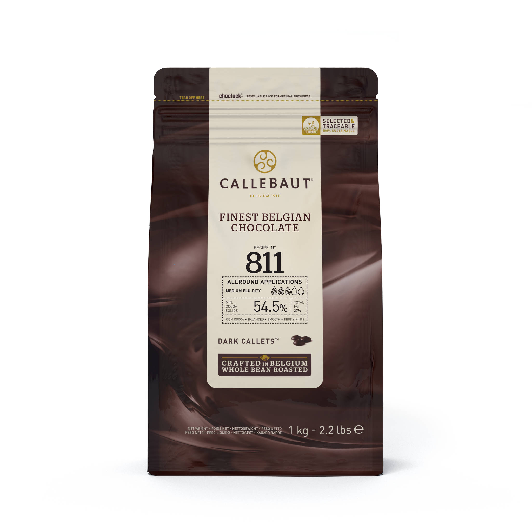 Billede af Callebaut Chokolade Callets mørk 811 54,5% - 1 kg