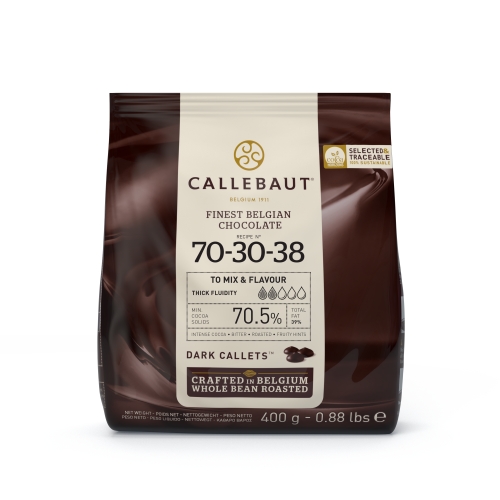 Billede af Callebaut Chokolade Callets ekstra mørk 70-30-38 400 g hos BageTid.dk