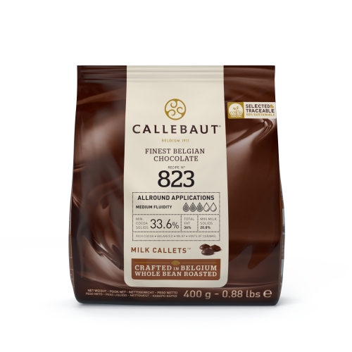 Se Callebaut Chokolade Callets lys 823 33,6% 400 g hos BageTid.dk