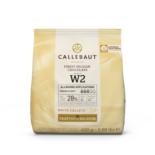 Callebaut Chokolade Callets W2 hvid 28% - 400 g
