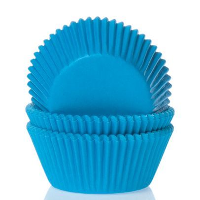 Mini muffinsforme  cyan blå - ekstra tykt papir 60 stk
