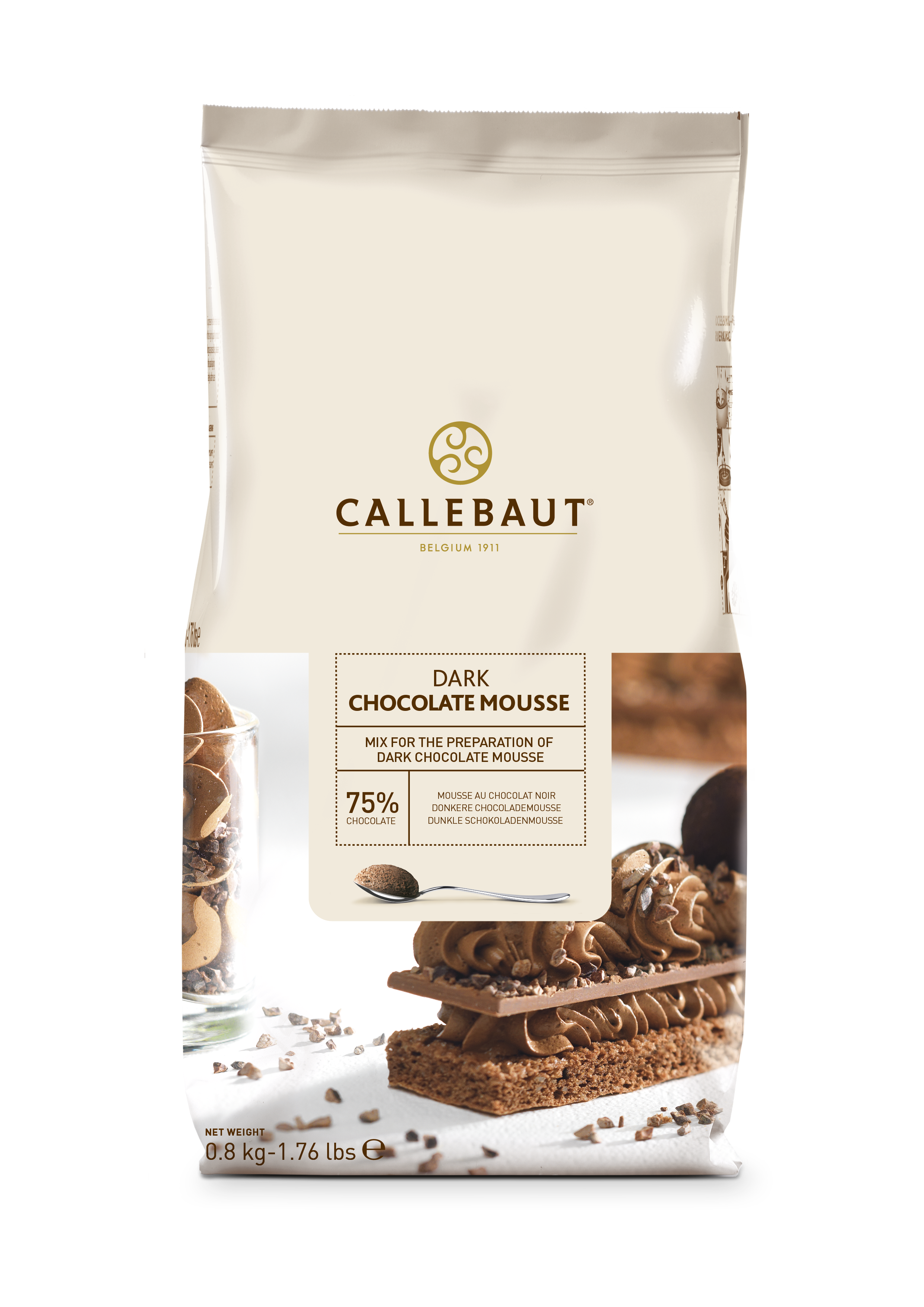 Billede af Instant powder for dark chocolate mousse 800 g - Callebaut