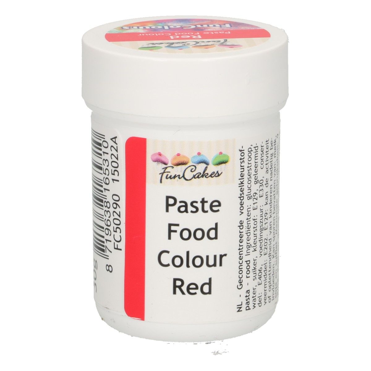 Pastafarve Rød 30 g - FunCakes