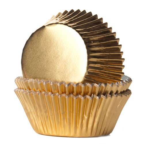 Muffinsforme guld ekstra tykt papir 24 stk