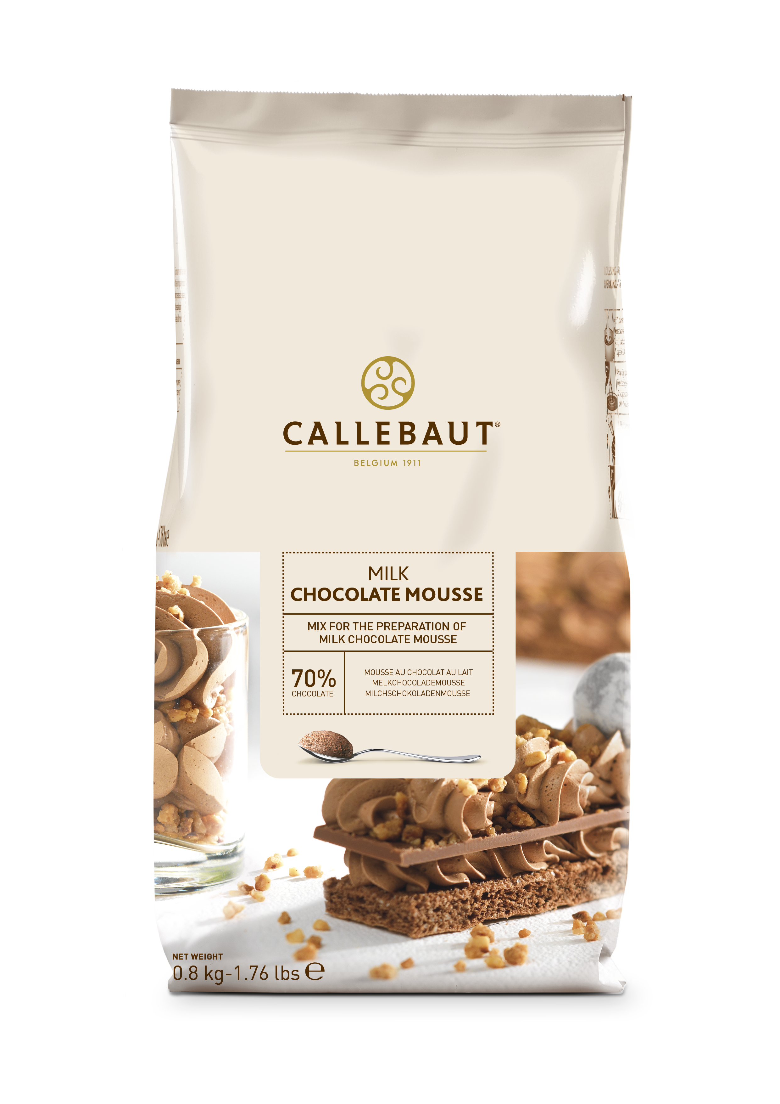 Billede af Instant powder for milk chocolate mousse 800 g - Callebaut