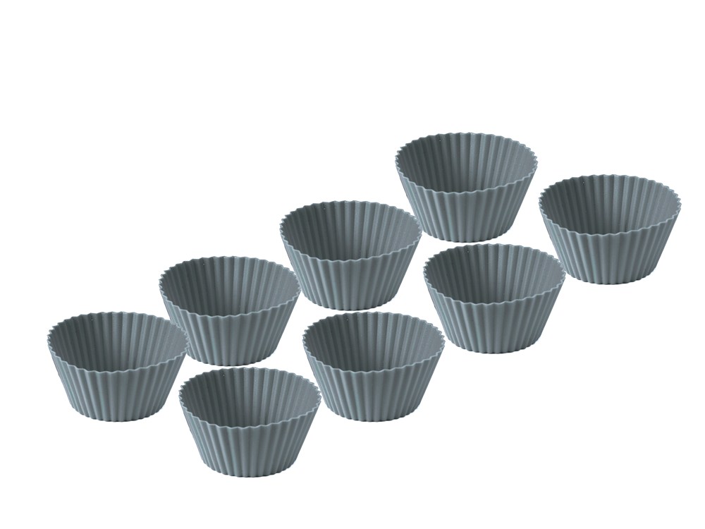 Billede af Muffinsform i silikone grå 8 stk hos BageTid.dk