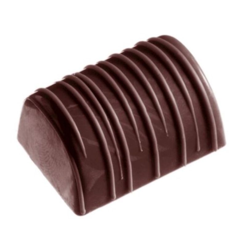 Professionel chokoladeform i polycarbonat - Buche with stripes CW2247