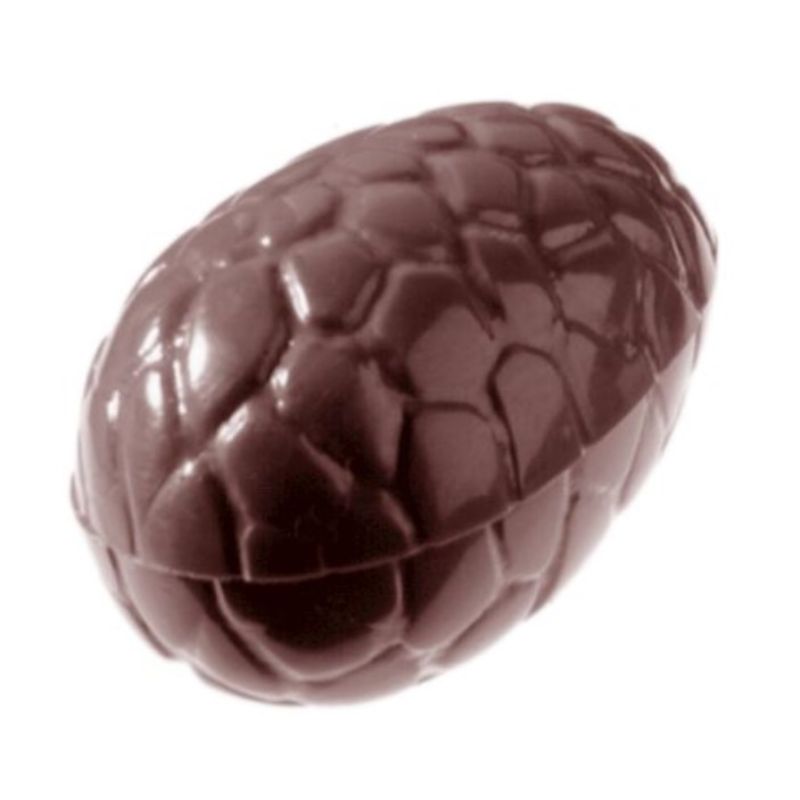 Se Professionel chokoladeform i polycarbonat - Egg kroko 2,9 cm CW1050 hos BageTid.dk