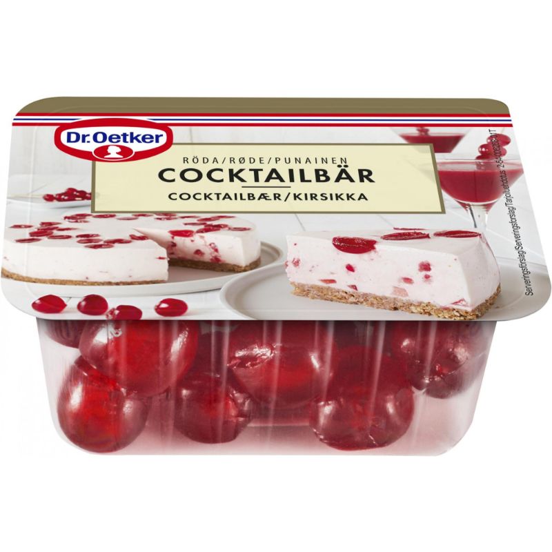 Se Røde Cocktailbær 100 g - Dr. Oetker hos BageTid.dk