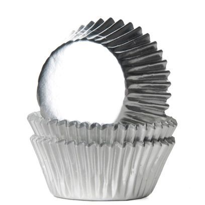 Muffinsforme i folie mini sølv - ekstra tykke 36 stk