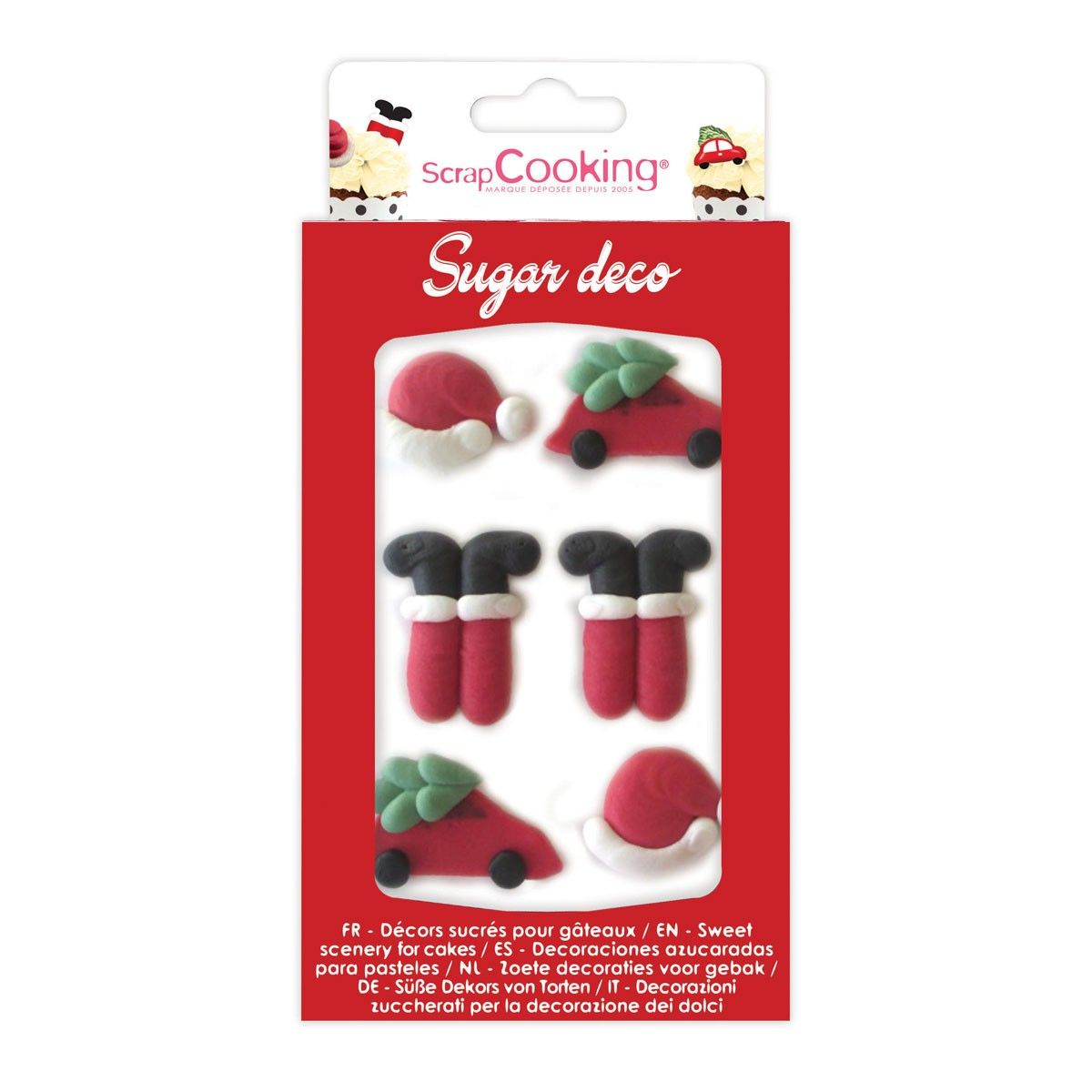 Sukkerdekoration Santa Claus 6 stk
