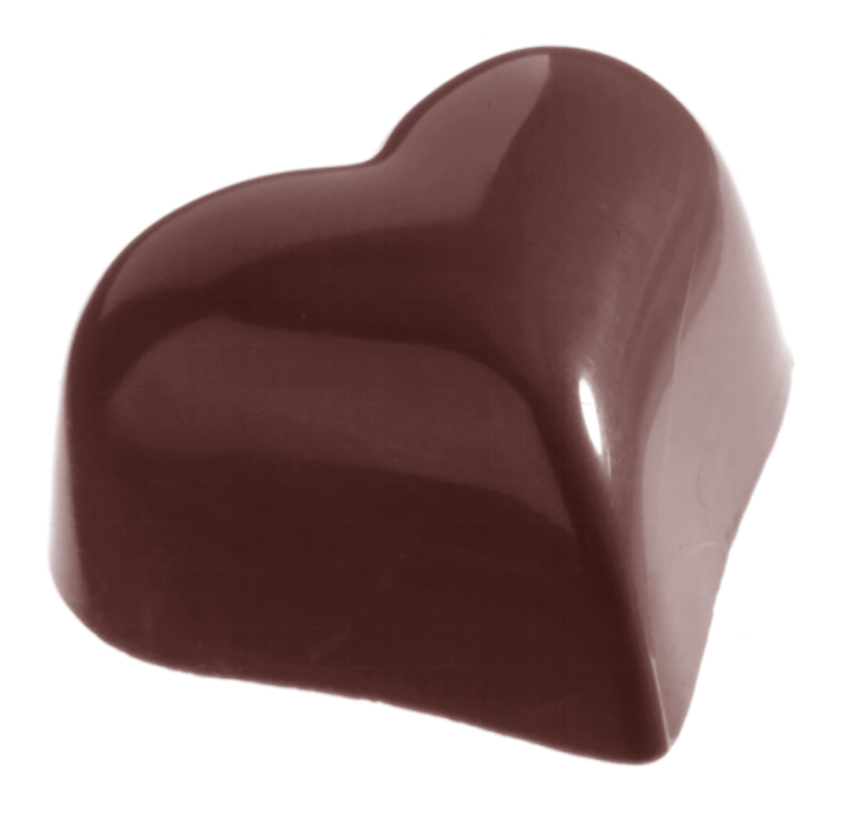 Professionel chokoladeform i polycarbonat - Small puffy heart 14 g CW1218