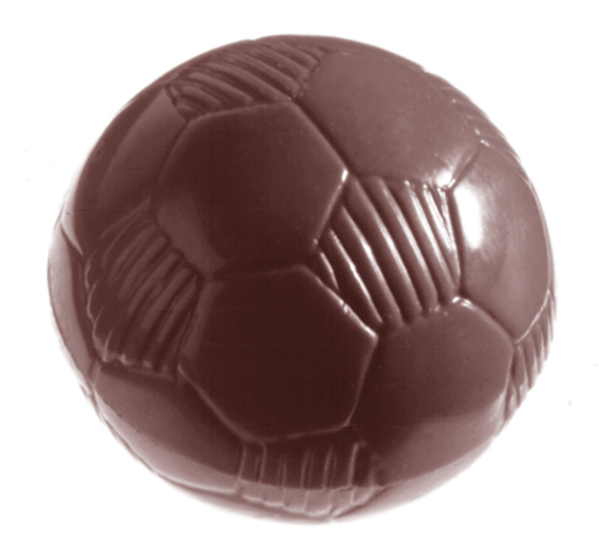 Billede af Professionel chokoladeform i polycarbonat - Football Ø3 cm CW1243