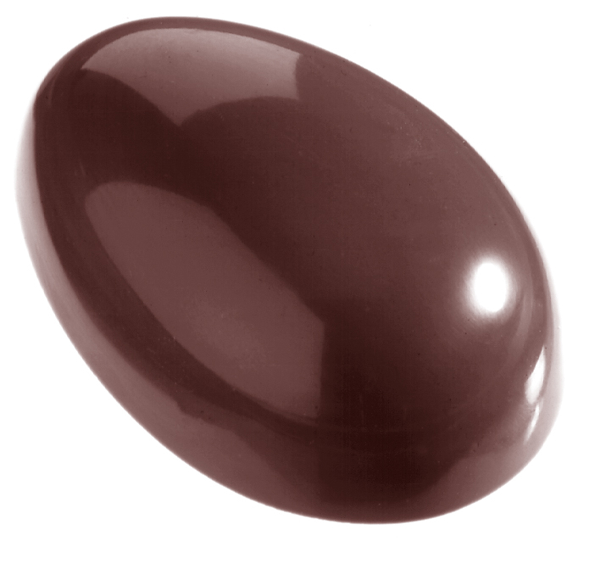 Professionel chokoladeform i polycarbonat - Egg smooth 7 cm CW1251