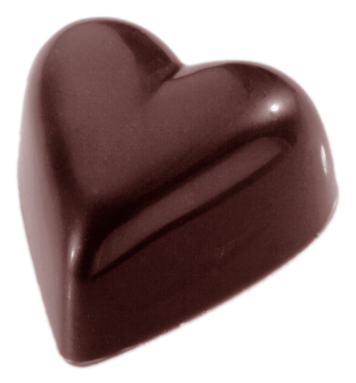 Professionel chokoladeform i polycarbonat - Heart CW1417